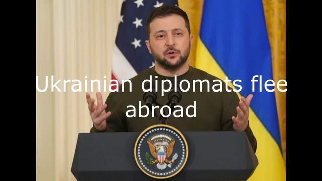 Ukrainian diplomats flee abroad