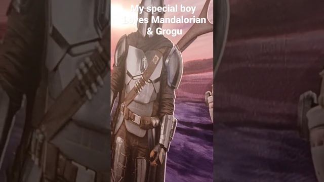 My special boy loves mandalorian and grogu #shorts #youtubeshort
