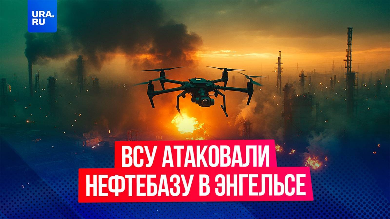 Украинские дроны атаковали нефтебазу в городе Энгельс Саратовской области