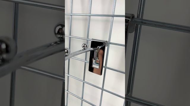 Кронштейн на сетку изогнутый 9 шариков d=8мм L=350мм, хром