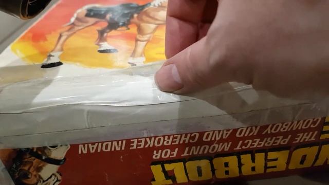 Marx Toys - Thunderbolt Horse - Sticky Tape Removal Box - Vintage Cowboy 1967