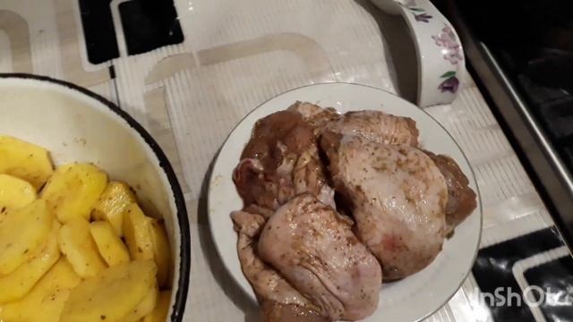 картошка с курицей под сыром в духовке