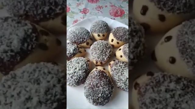 Очень вкусное и красивое печенье Ёжики #shorts#печенье#рецептпеченья#cookie#deliciouscookies