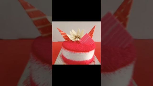 Red ♥️ Valvate Cake 🎂 design #shorts #viral #cake #ytshort#shortvideo #shorts