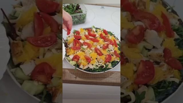 🥗Салат з апельсином🍊 і куркою🐔