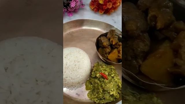 Today's lunch Thali#shorts#banglafoodvlog#bengalivlogger#banglavlog#bengalivlog.