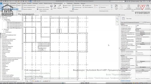 [Курс «Autodesk Revit MEP: Продвинутый уровень»] Свойства вида. Графика и подложка