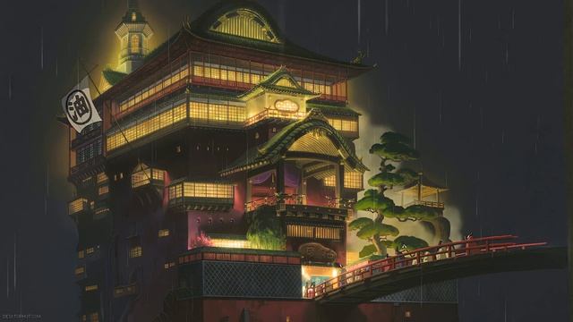 Унесённые Призраками Гибли | Ghibli – Spirited Away | Rainy Night - Живые Обои