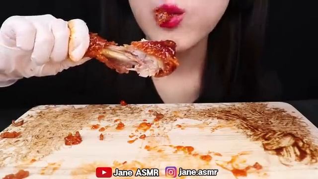 ASMR_FRIED_CHICKEN,_NOODLES_시크릿_양념_치킨_닭다리_먹방_MUKBANG,_EATING