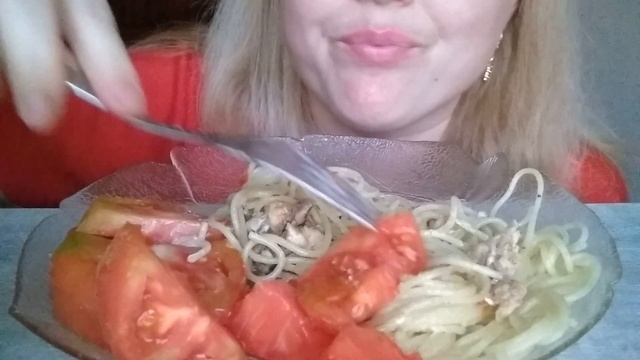 АСМР Спагетти с помидорами/ASMR Spaghetti with Tomatoes