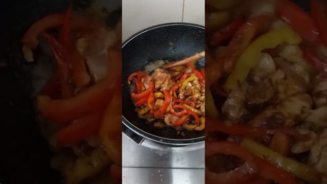 cooking chicken in black bean sauce #trending #subscribe #youtubeshorts #views #millionviews #food