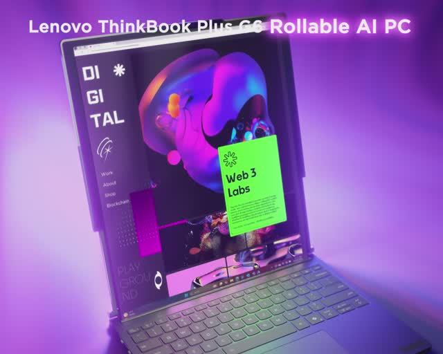 Lenovo ThinkBook Plus Gen 6 — первый в мире ноутбук с растягивающимся дисплеем