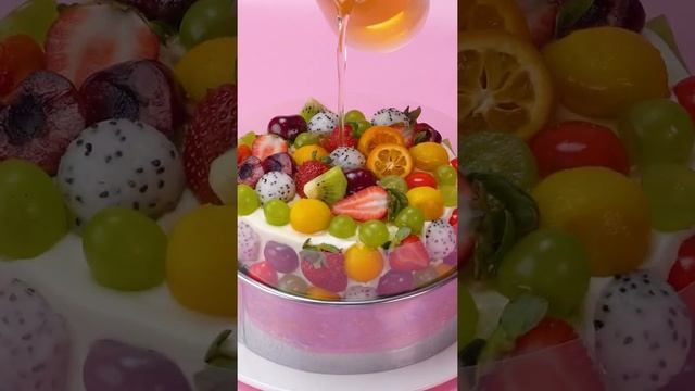 Fancy Jelly Fruit Cake Hacks #Shorts