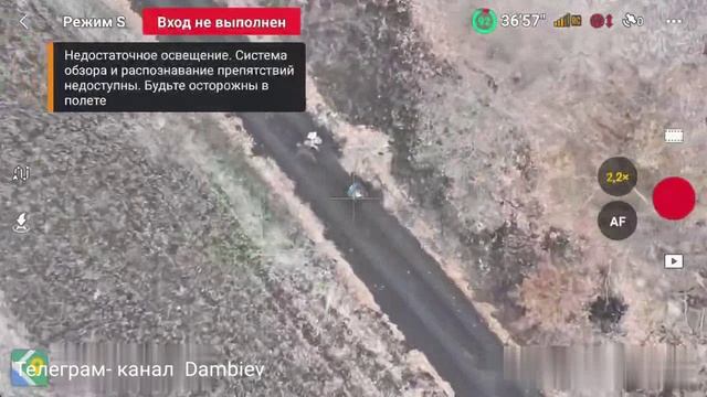Уничтожение пехоты противника осуществляется квадрокоптером,  переданным штурмовикам из Бурятии ...