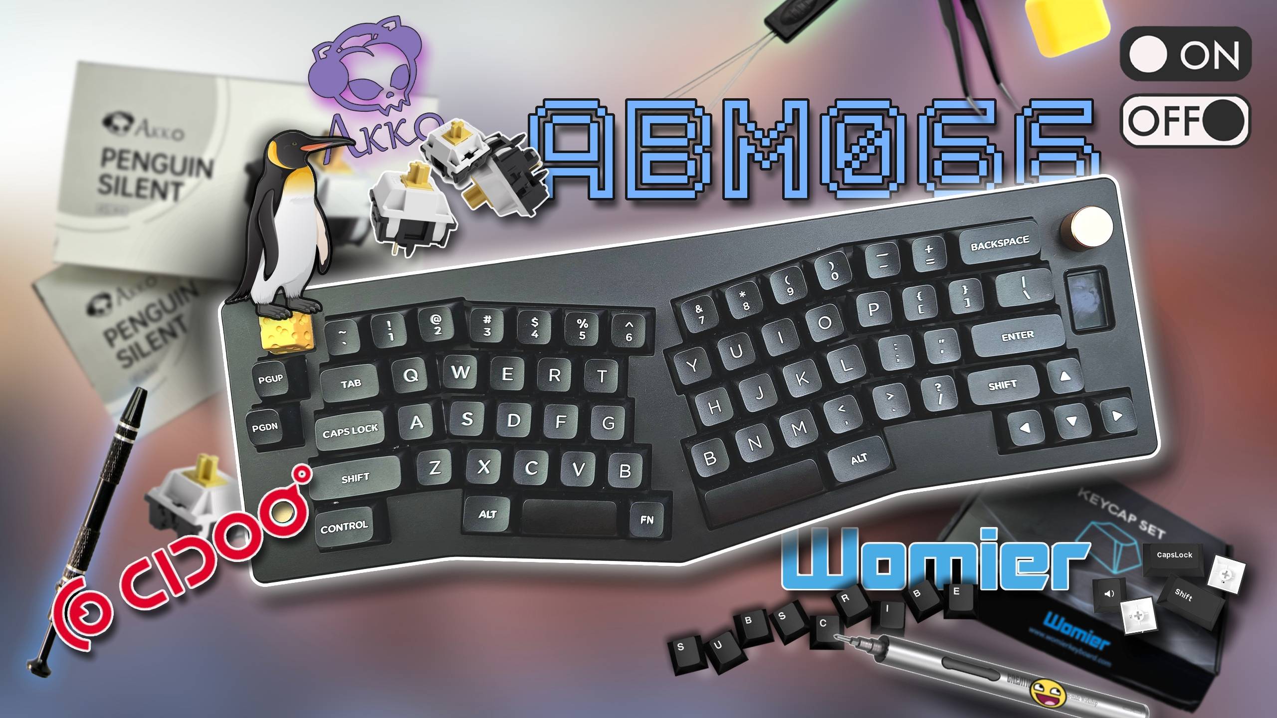 Mechanical Keyboard CIDOO ABM066 | Механическая DIY клавиатура + Akko Penguin Silent+ ASMR Unboxing