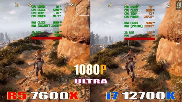 RYZEN 5 7600X vs INTEL i7 12700K  // PC GAMES BENCHMARK TEST //