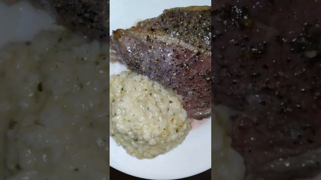 Beef tri tip and herb parmesan risotto #cooking #yummyfood #homemade #food #tritip #risotto