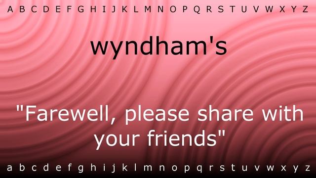 Here I will teach you how to pronounce 'wyndham's' with Zira.mp4