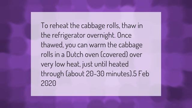 How long can you freeze cooked cabbage rolls?