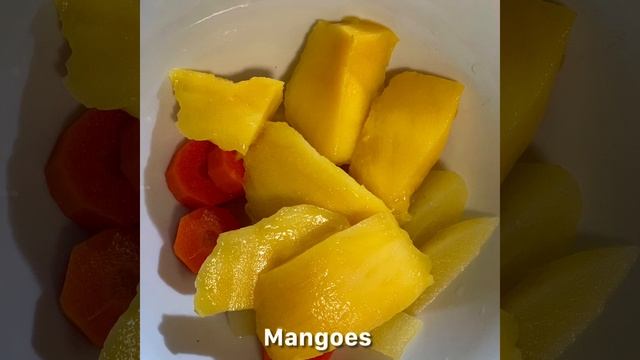 Baby Puree Recipes, 7m+, Baby Food Recipes, apple carrot mango and blueberries