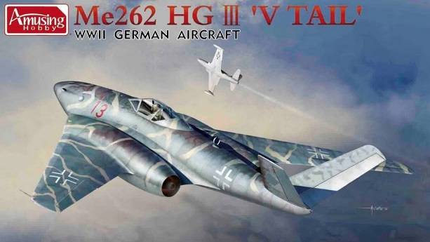 Распаковка Amusing Hobby 1 48 48A004 & 48A005 Me262 HG III V Tail & Entwurf III