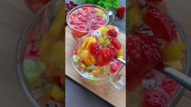 How To Make Jelly With Mango, Strawberry And Dragon Fruit #Shorts