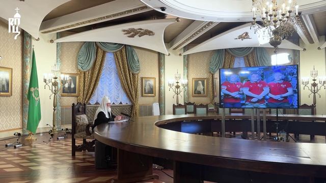 Состоялся телемост Святейшего Патриарха Кирилла с членами экипажа МКС в праздник Рождества Христова