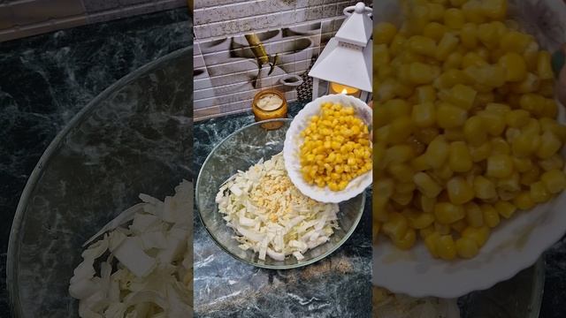 #лёгкий и быстрый салат с пекинской капустой#крабовыйсалат #готовимдома #рецепты