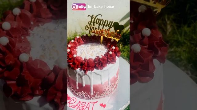 Red Velvet Customised cake || YTShorts || My First Cake video || Trending || Cake Design