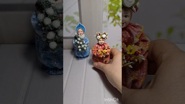 Ватные игрушки- времена года/ Зима, Весна, Лето, Осень