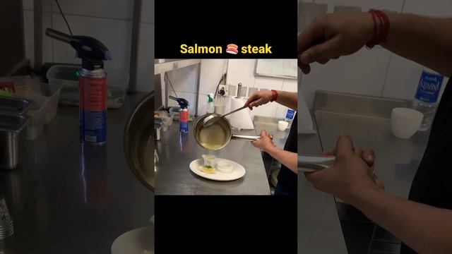 Salmon 🍣 steak #chef #cuteshorts #banglafunnyvideo #newyearstatus #salmon #fish #steak #tastyfood