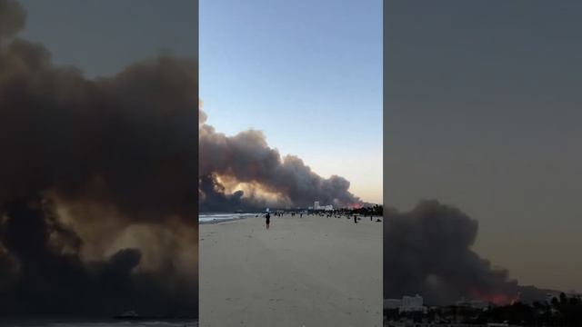 Сильный ветер и огонь в Лос Анджелесе #LA #fire #огонь
