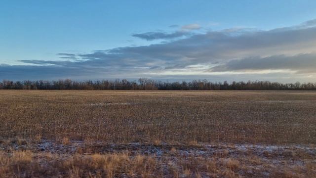 Красивое поле и холмы. Россия.Где-то возле Россошь. 5 Января 2025 год.