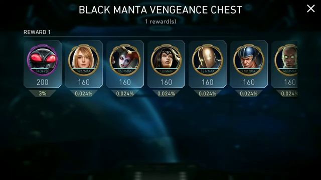 Black Manta power up chest opening (Injustice 2 mobile)