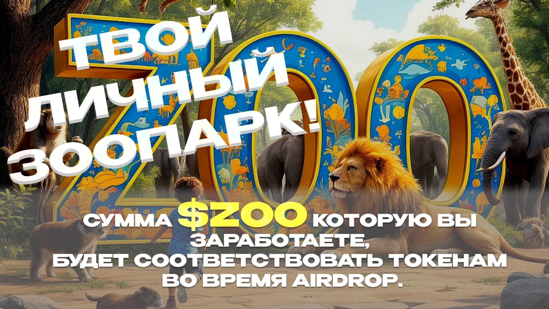 ZOO - СВОЙ ЗООПАРК. СОЗДАЙ И ПОЛУЧИ ТОКЕНЫ.