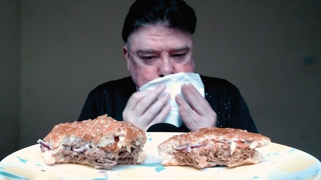 ASMR - Eating A WAGYU Burger And A PLANT Burger For Lunch With An Ice Cold Cola