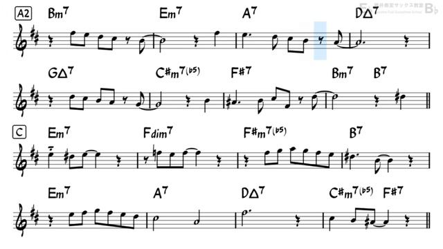 Fly me to the moon пример соло для альт саксофона