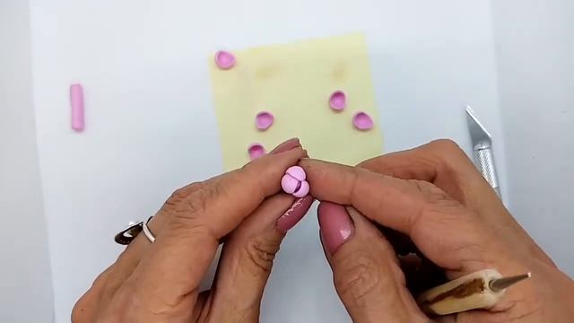 Пиончики из полимерной глины