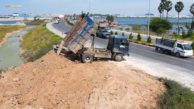 Строительство, начало засыпки