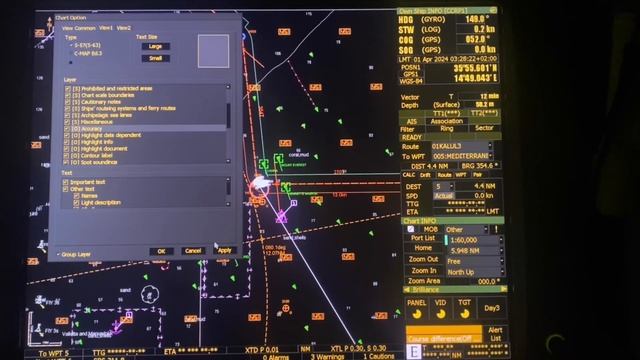 ECDIS JRC JAN901B How to set safety parameters and How to find CATZOC? Экдис JRC Катзок, Safety dept