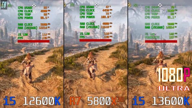 INTEL i5 12600K vs RYZEN 7 5800X3D vs INTEL i5 13600K // PC GAMES BENCHMARK TEST //