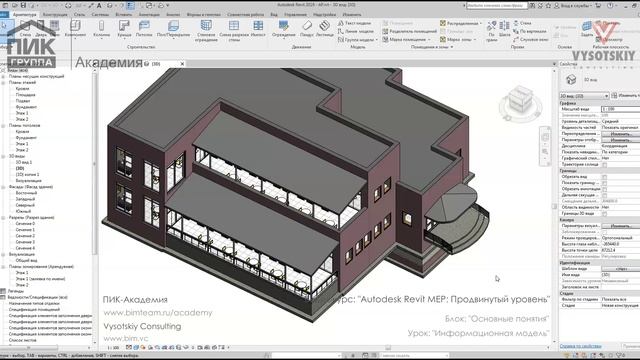 [Курс «Autodesk Revit MEP: Продвинутый уровень»] Информационная модель