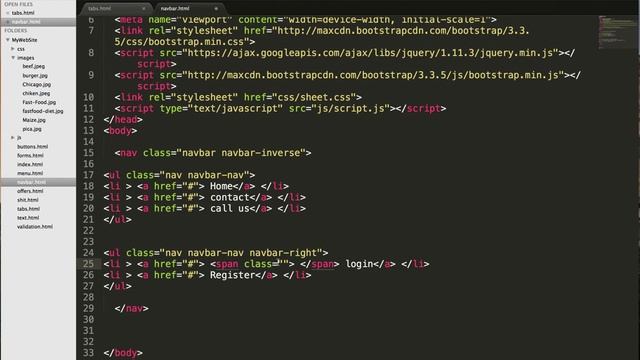 17- BootStrap| nvabar القوائم الافقية