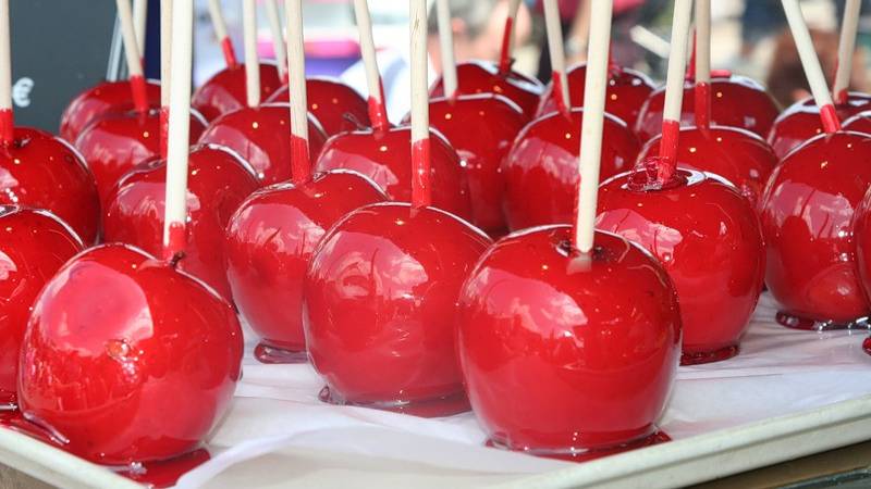 Карамельные яблоки/яблоки в карамели/homemade caramel apples
