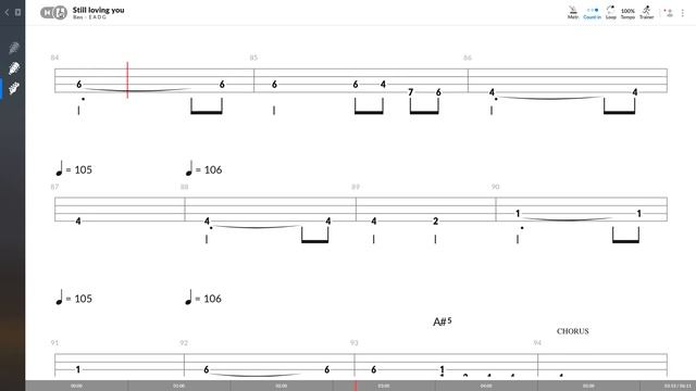 Scorpions - Still Loving You (BASS TAB PLAY ALONG)