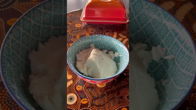 Our first Goats Butter. Really yummy and made from the cream of our goats. Super nice.