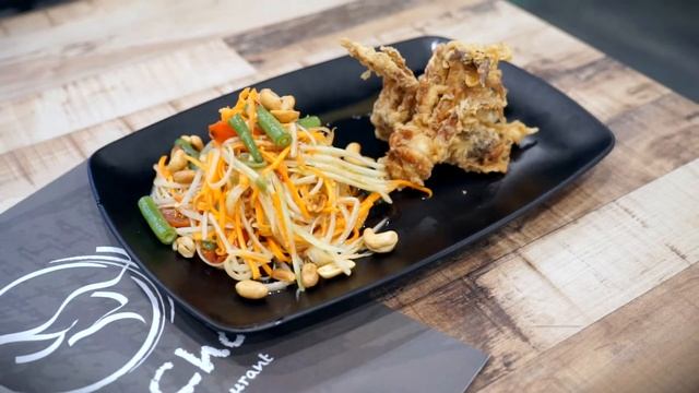 Crispy Soft Shell Crab with Papaya Salad - Koh Chang Thai Restaurant (Clemton Park Shopping Village