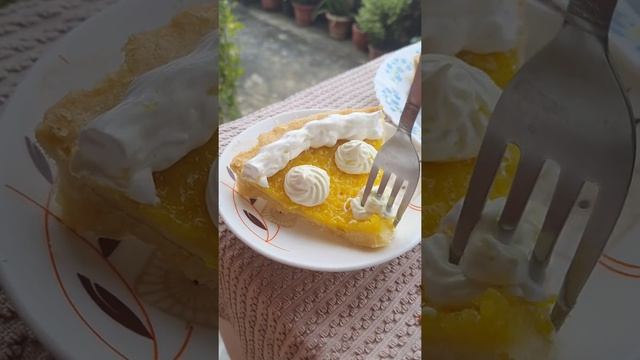Lemon Tart with Meringue Frosting| Full Recipe On my Channel | #shorts | #baking