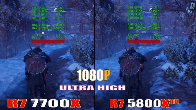 RYZEN 7 7700X vs RYZEN 7 5800X3D // PC GAMES BENCHMARK TEST //