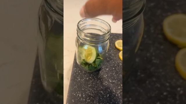 Cucumber, lemon and mint detox water benefits include immune hydrating detoxifier #explorepage